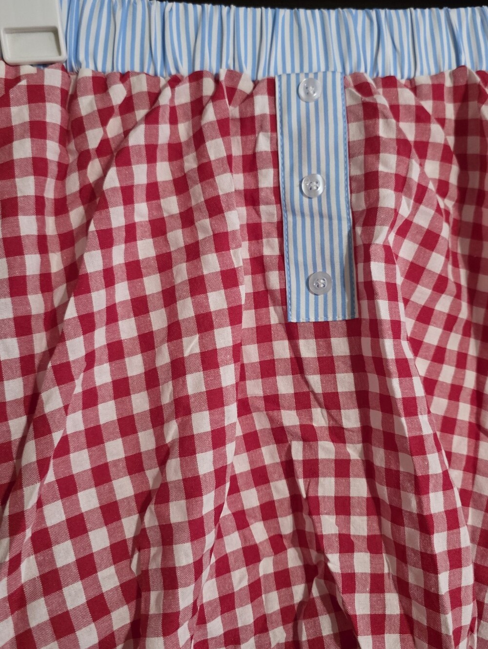 Gingham Bubble Mini Skort Red & White Size S - Picture 8 of 13